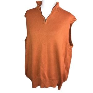 FUSION SHORT SLEEVE SWEATER BURNT ORANGE XL